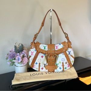 Louis Vuitton x Takashi Murakami Multicolor Monogram Leonor Shoulder Bag - RARE